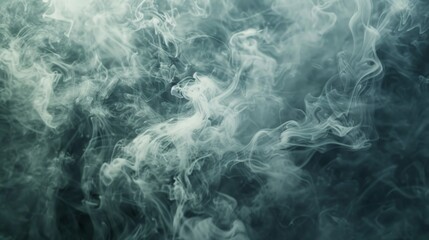 Poster - A monochromatic image capturing swirling smoke billowing into the air, creating an abstract and dynamic pattern.