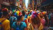 © Naphol - Crowd of people from behind at a Pride parade