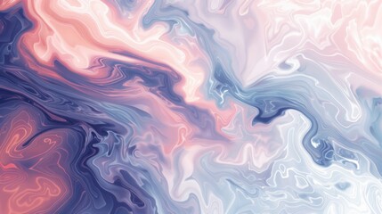 Poster - A vibrant abstract with intertwining pink and blue shades creating a marble-like effect.