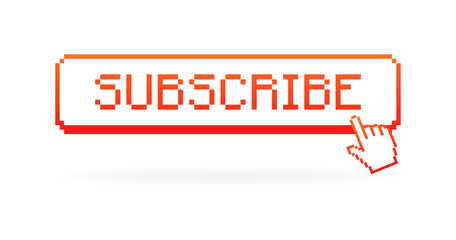 Poster - Subscribe button icon. Flat style. Vector icon