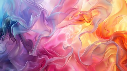 Poster - colors in a swirling liquid gradient,