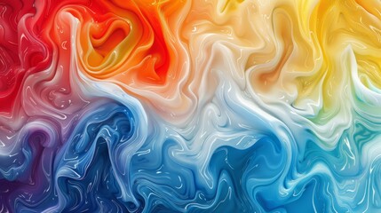 Poster - colors in a swirling liquid gradient,