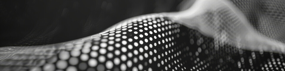 A close up of a black and white image of a body with a lot of dots
