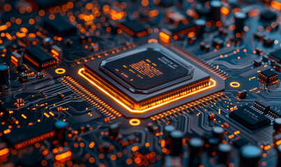 Poster - Advanced Artificial Intelligence Microchip on Circuit Board: Technological Innovation in Computing