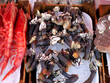 Percebes Pollicipes polymerus fresh fish seafood at Ortigia Syracuse sicily fish market Italy