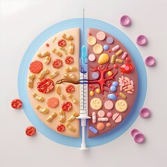 Poster - Metabolic Effects of Insulin and Glucagon in Fasting and Feeding States Infographic