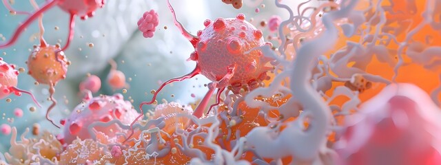Poster - vibrant 3d rendering of insulin s role in neuroplasticity and cognitive function