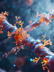 Poster - Molecular Animation Illustrating Insulin s Role in Synaptic Transmission and Neuronal Connectivity