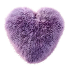 purple heart fluffy soft pillow