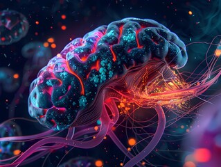 Poster - Insulin Action in Hippocampus A D Depicting Learning and Memory Regulation in Brain Cells