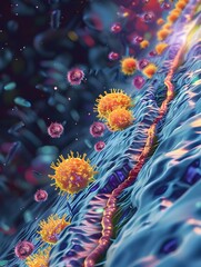 Poster - Bacterial Chemotaxis Visualization Bacteria Navigating Chemical Gradients in Their Environment