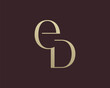 ED letter logo icon design. Classic style luxury initials monogram.