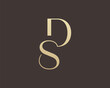 DS or SD letter logo icon design. Classic style luxury initials monogram.