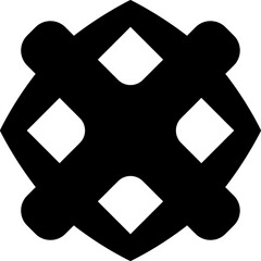 Poster - Abstract geometric decoration. Simple, minimalistic, simple flat black geometric design element 