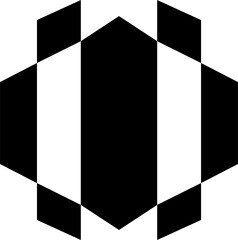 Poster - Abstract geometric decoration. Simple, minimalistic, simple flat black geometric design element 
