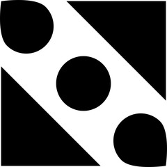 Poster - Abstract geometric decoration. Simple, minimalistic, simple flat black geometric design element 