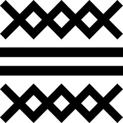 Poster - Abstract geometric decoration. Simple, minimalistic, simple flat black geometric design element 