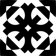 Poster - Abstract geometric decoration. Simple, minimalistic, simple flat black geometric design element 