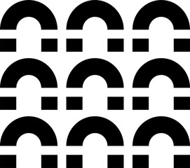 Poster - Abstract geometric decoration. Simple, minimalistic, simple flat black geometric design element 