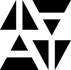 Poster - Abstract geometric decoration. Simple, minimalistic, simple flat black geometric design element 