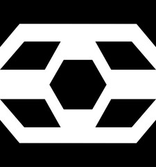 Poster - Abstract geometric decoration. Simple, minimalistic, simple flat black geometric design element 