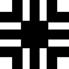 Poster - Abstract geometric decoration. Simple, minimalistic, simple flat black geometric design element 