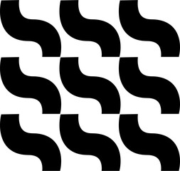 Poster - Abstract geometric decoration. Simple, minimalistic, simple flat black geometric design element 