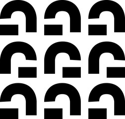 Poster - Abstract geometric decoration. Simple, minimalistic, simple flat black geometric design element 
