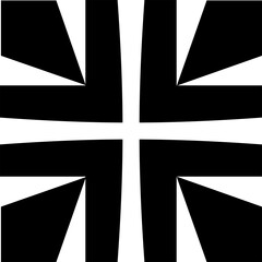 Poster - Abstract geometric decoration. Simple, minimalistic, simple flat black geometric design element 