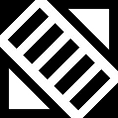 Poster - Abstract geometric decoration. Simple, minimalistic, simple flat black geometric design element 