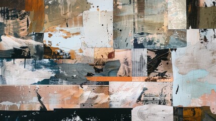 Aufkleber - A dynamic composition showcasing a variety of vivid colors and intricate shapes intertwined in a lively collage.