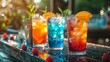 © PinkPearly - Refreshing summer cocktails with orange, raspberry and mint