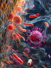 Poster - Intricate 3D Visualization of Bacterial Pathogenesis and Disease Progression