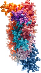Poster - Detailed 3D Rendering of Bacterial Cell Membrane Structure with Lipid Bilayers and Integral Proteins