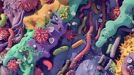 Poster - Vibrant Visualization of Gut Microbiome Interactions and Impact of Lifestyle Factors