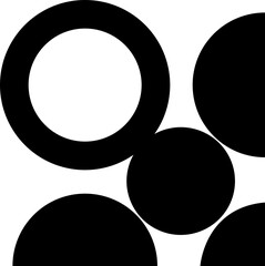 Poster - Abstract geometric decoration. Simple, minimalistic, simple flat black geometric design element