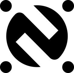 Poster - Abstract geometric decoration. Simple, minimalistic, simple flat black geometric design element