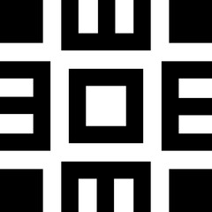 Poster - Abstract geometric decoration. Simple, minimalistic, simple flat black geometric design element