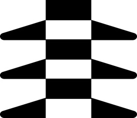 Poster - Abstract geometric decoration. Simple, minimalistic, simple flat black geometric design element