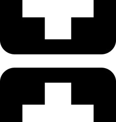 Poster - Abstract geometric decoration. Simple, minimalistic, simple flat black geometric design element