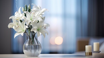 Wall Mural - amazing spring flowers in glass vase