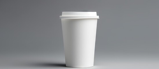 Sticker - An image of a paper cup with no background providing space for copying and adding illustrations or text. Copy space image. Place for adding text and design