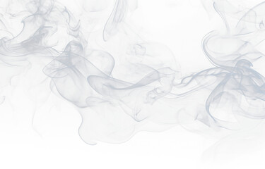 Wall Mural - Realistic white smoke texture on Transparent background