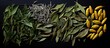 © Ilgun - A top view of fresh and dry bay leaves both for culinary and preservation purposes arranged on a black background This image showcases the diversity of laurel conservation offering copy space for tex