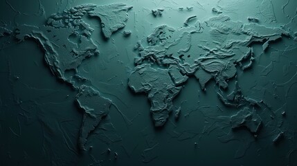 Wall Mural - world map background with realistic details and textures and nice color grading