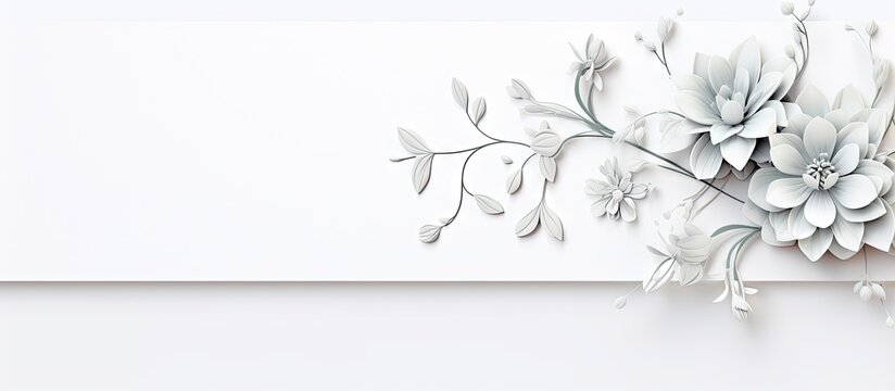 A Thank You card featuring a white design is isolated on a white background offering ample copy space for your personal message