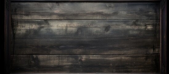 Wall Mural - Vintage textured background with a black frame on an old grunge wood surface providing an ideal copy space image