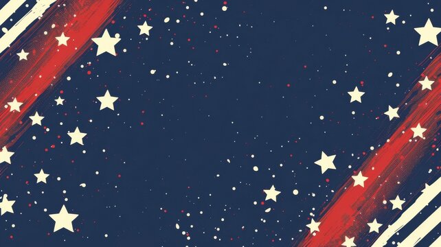 Minimalist Patriotic Stars and Stripes Backdrop for Independence Day