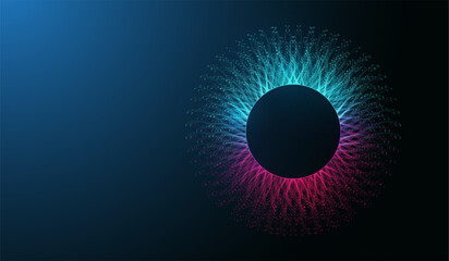 Poster - AI Banner Concept In The Digital Style. Generative Ideas Design Element For Internet Technology. Futuristic Technology Concept Artificial Intelligence.