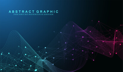 Poster - Abstract tech network connection dots. Digital technology and big data analysis background. White background with plexus lines. Geometric background with abstract mesh